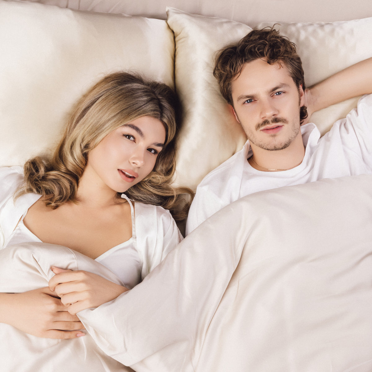 Eikalipta gultas veļas komplekts - Šampanieša