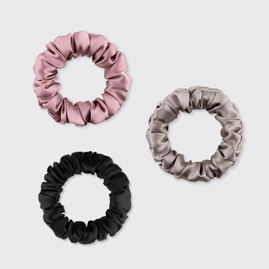 Mini zīda matu gumijas (3 gab.)