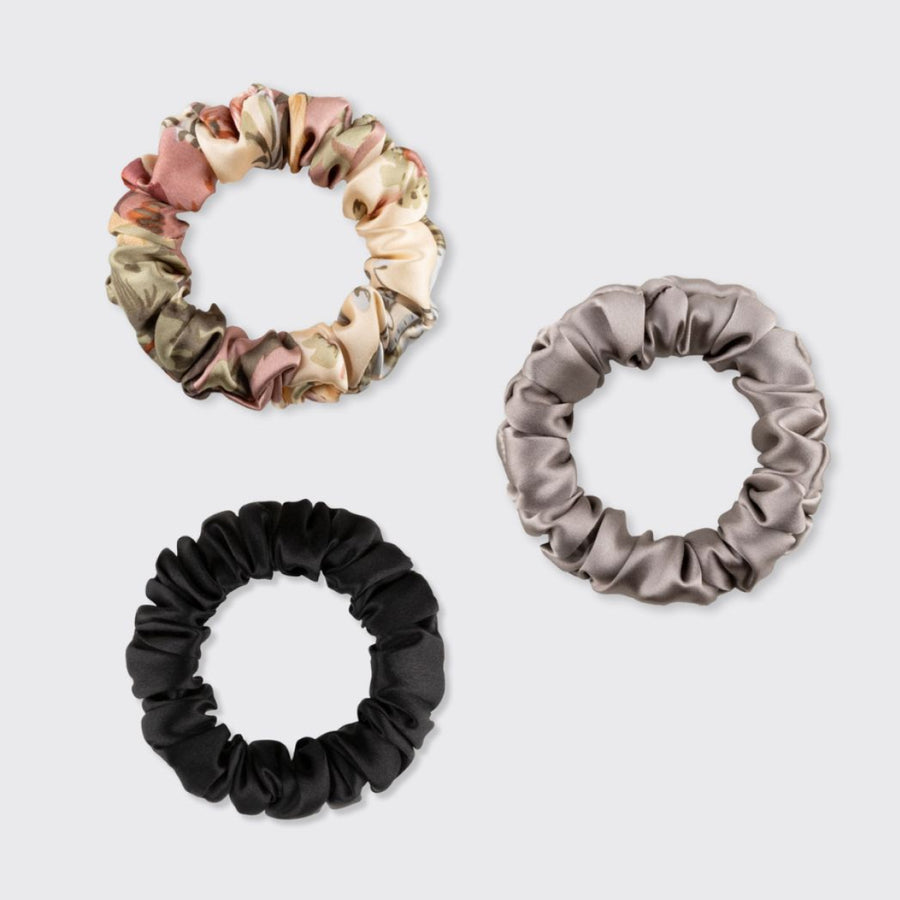 Mini zīda matu gumijas (3 gab.)