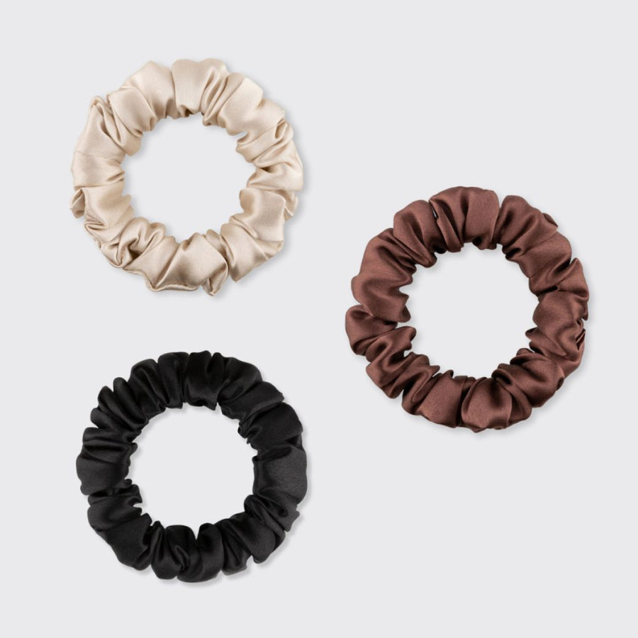 Mini zīda matu gumijas (3 gab.)