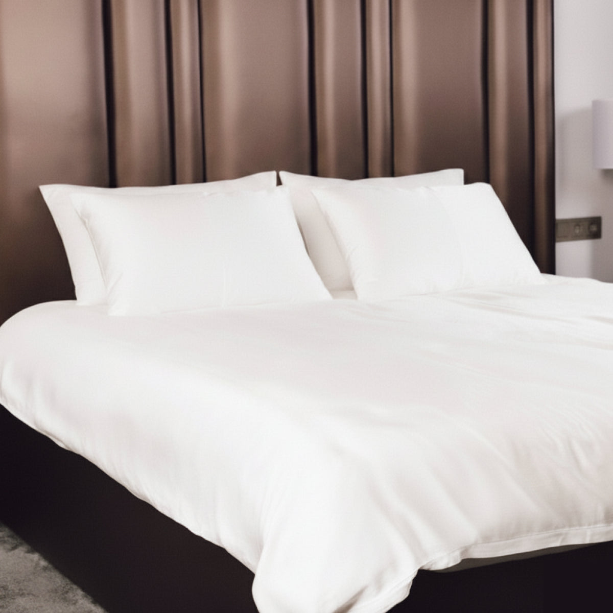 Eikalipta gultas veļas komplekts - Balta