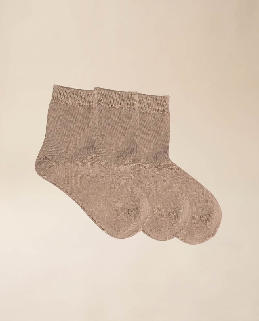 Deerforest zīda un merino vilnas zeķes (3 gab. komplekts) – Brūna